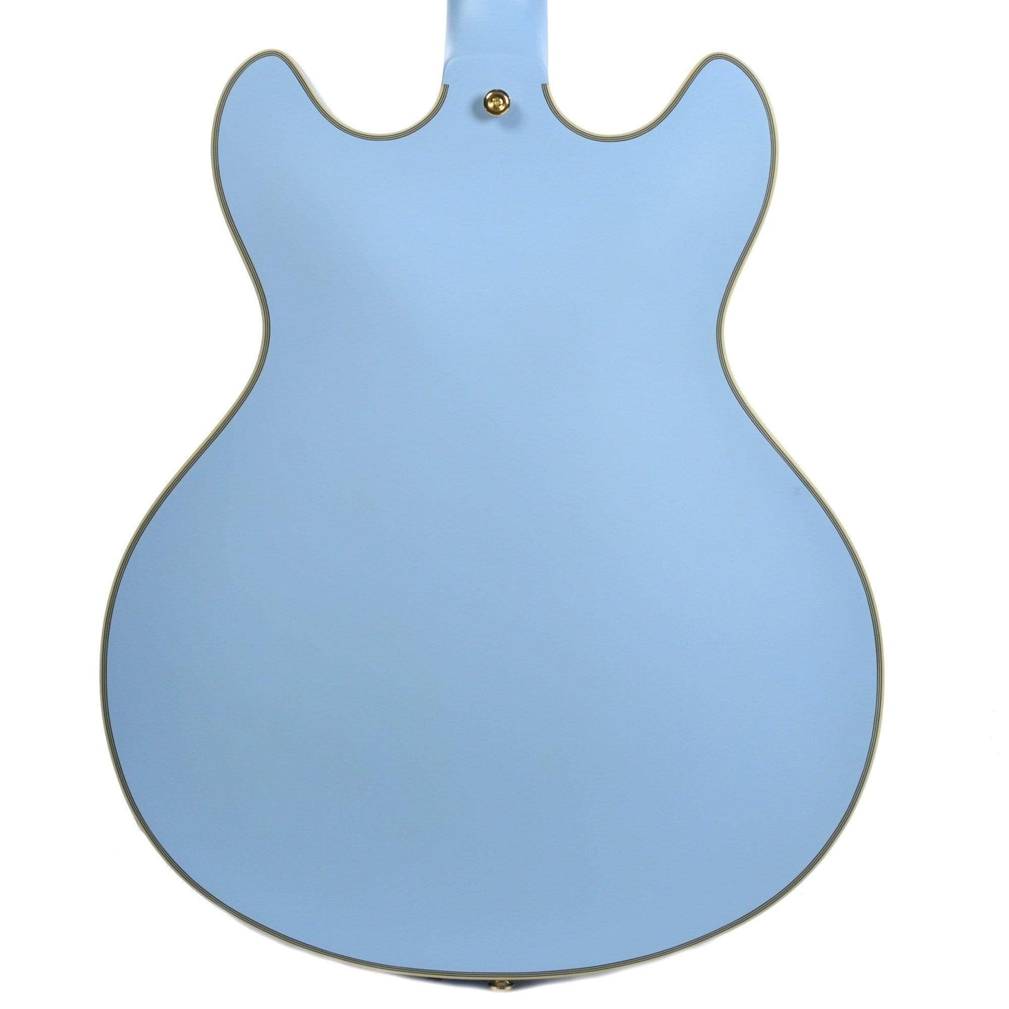 D'Angelico Deluxe DC Semi Hollow Double Cutaway Stop Bar Tailpiece Matte Powder Blue Electric Guitars / Semi-Hollow