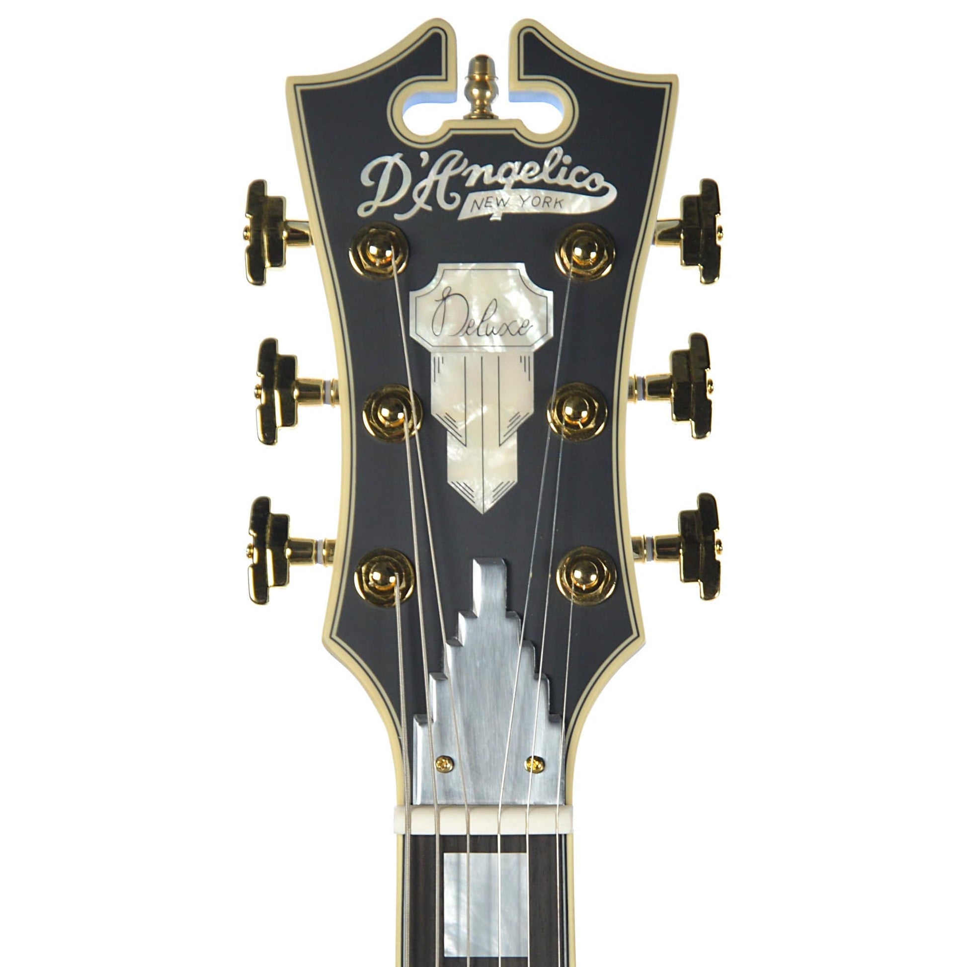 D'Angelico Deluxe DC Semi Hollow Double Cutaway Stop Bar Tailpiece Matte Powder Blue Electric Guitars / Semi-Hollow