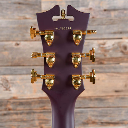 D'Angelico Deluxe SSTP Semi-Hollow Single Cutaway Matte Plum 2017 Electric Guitars / Semi-Hollow
