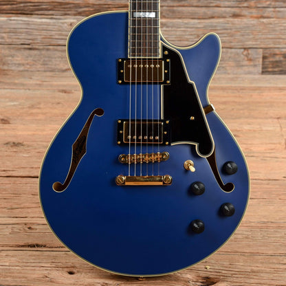 D'Angelico DLX SSS Satin Blue Electric Guitars / Semi-Hollow