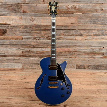D'Angelico DLX SSS Satin Blue Electric Guitars / Semi-Hollow