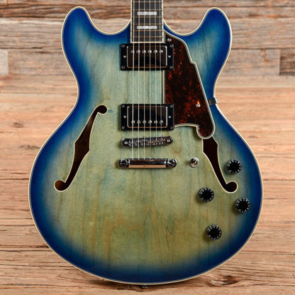 D'Angelico Premier DC Boardwalk Blue Burst 2019 Electric Guitars / Semi-Hollow