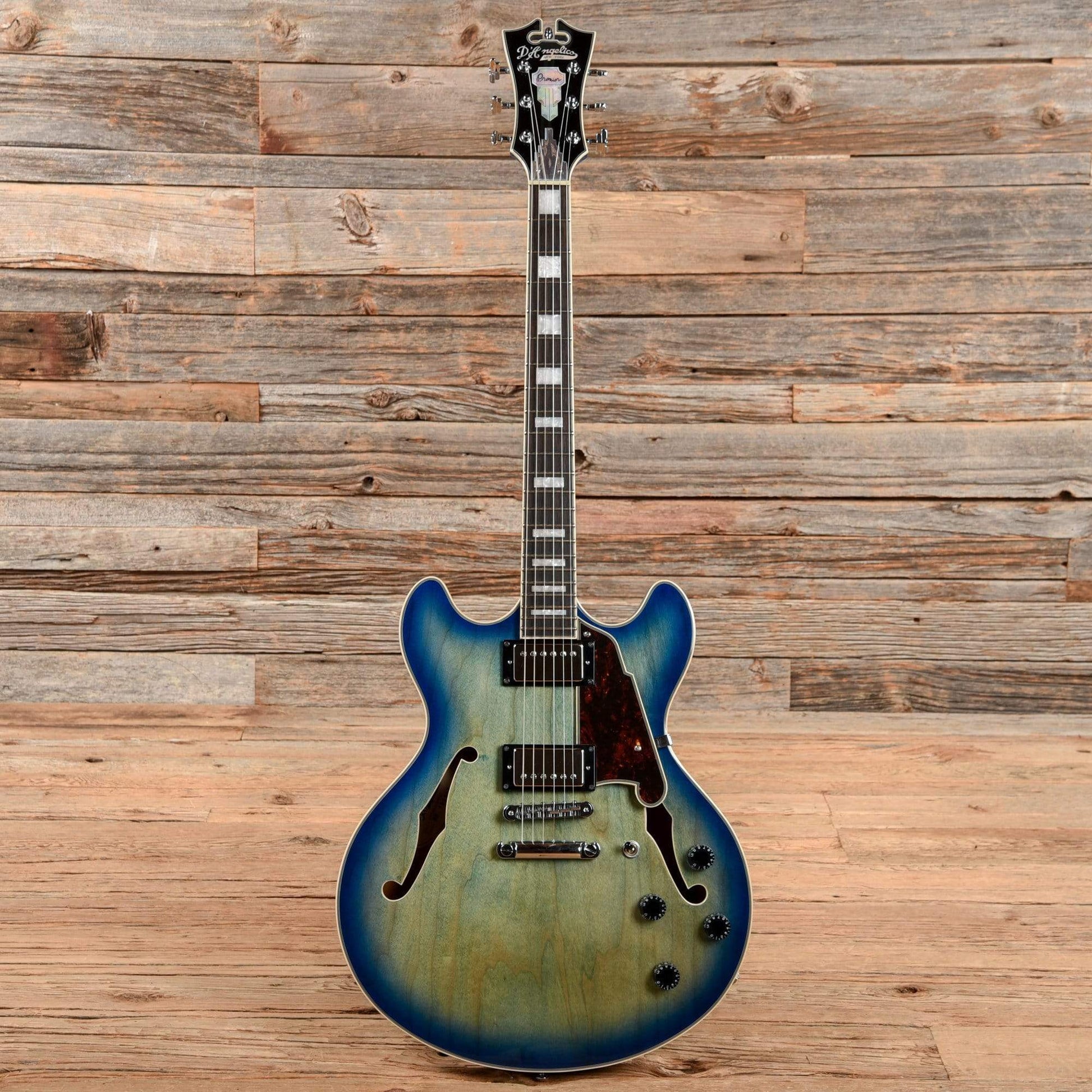 D'Angelico Premier DC Boardwalk Blue Burst 2019 Electric Guitars / Semi-Hollow