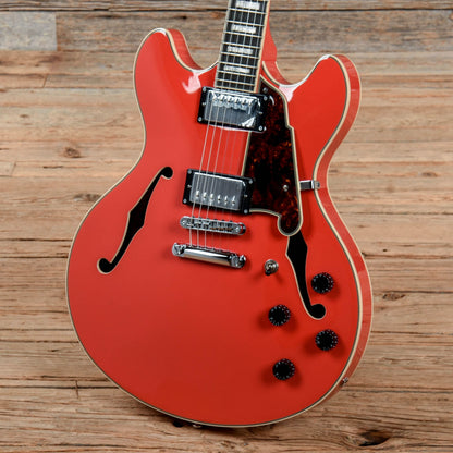 D'Angelico Premier DC Semi-Hollow Double Cutaway with Stop-Bar Tailpiece Fiesta Red Electric Guitars / Semi-Hollow