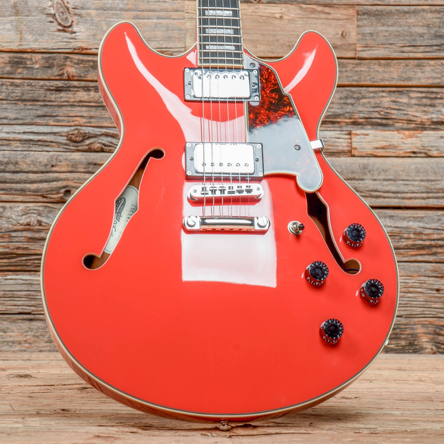 D'Angelico Premier DC Semi-Hollow Double Cutaway with Stop-Bar Tailpiece Fiesta Red Electric Guitars / Semi-Hollow