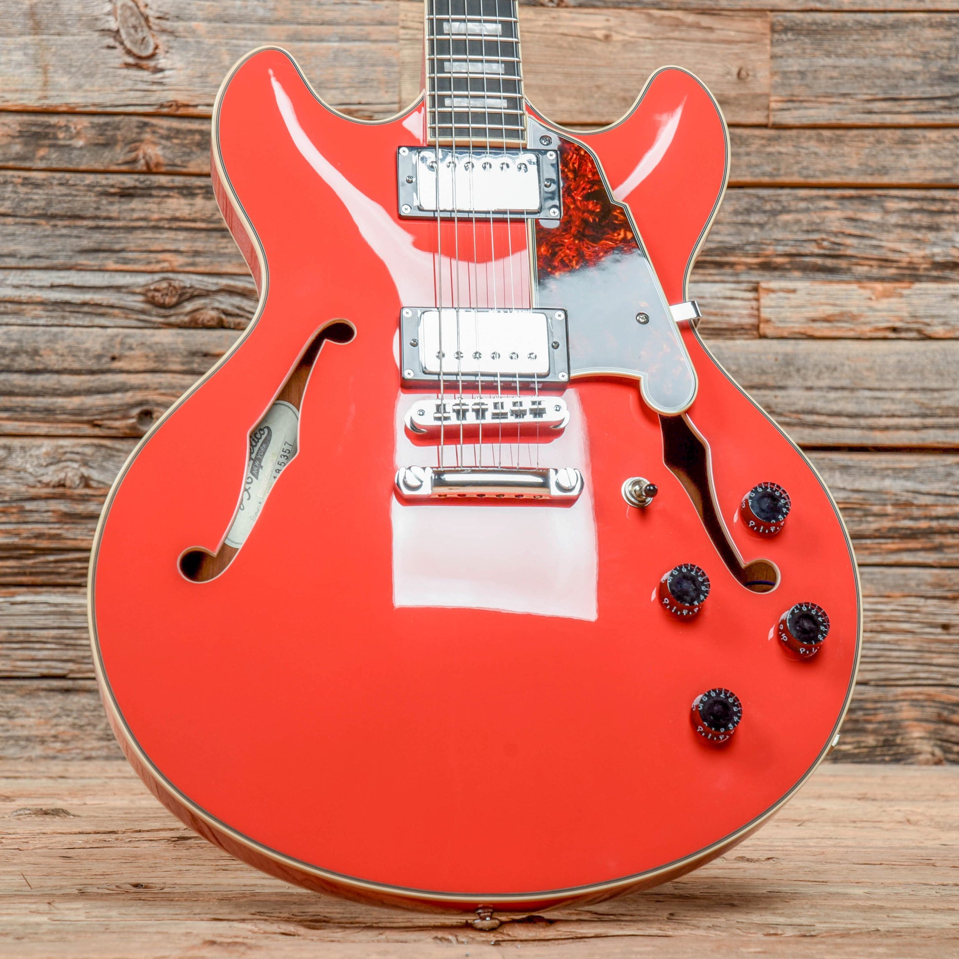 D'Angelico Premier DC Semi-Hollow Double Cutaway with Stop-Bar Tailpiece Fiesta Red Electric Guitars / Semi-Hollow