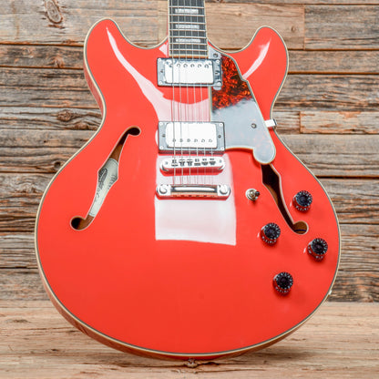 D'Angelico Premier DC Semi-Hollow Double Cutaway with Stop-Bar Tailpiece Fiesta Red Electric Guitars / Semi-Hollow