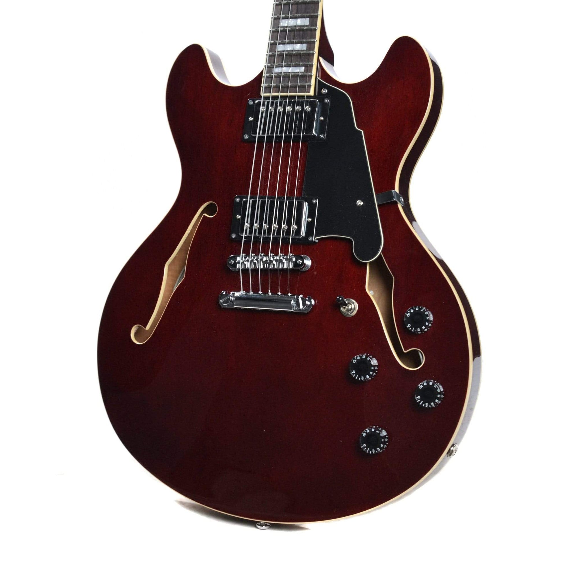 D'Angelico Premier DC Trans Wine Stop Bar Electric Guitars / Semi-Hollow