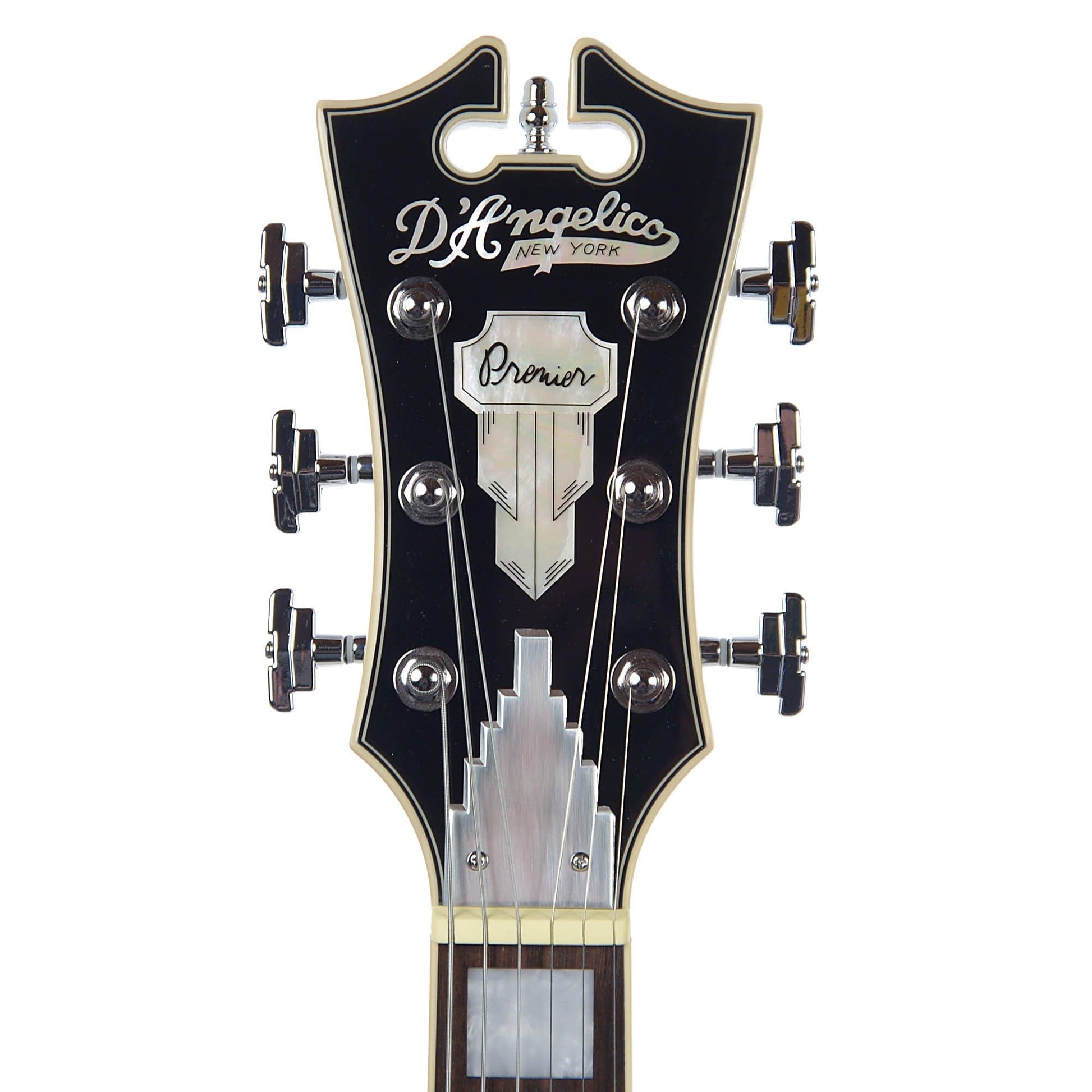 D'Angelico Premier SS Semi Hollow Single Cutaway White Stop Bar Tailpiece Electric Guitars / Semi-Hollow