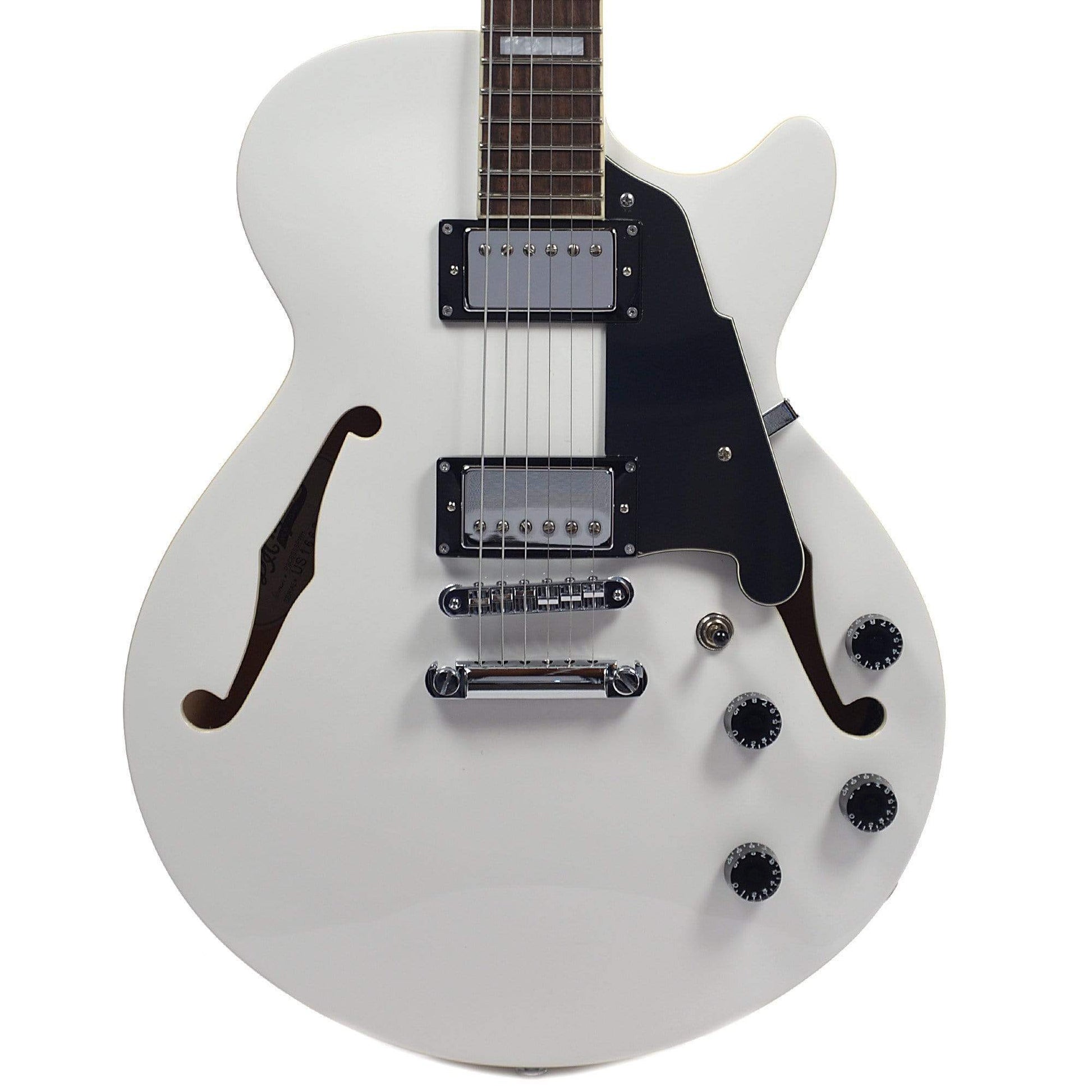 D'Angelico Premier SS Semi Hollow Single Cutaway White Stop Bar Tailpiece Electric Guitars / Semi-Hollow