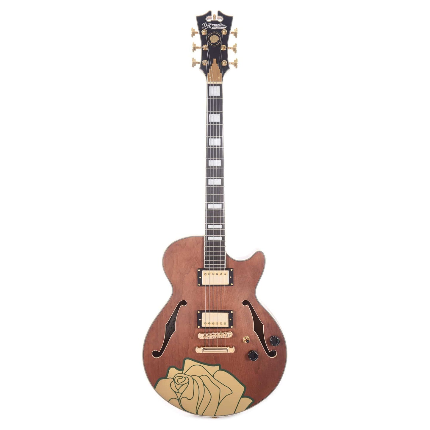 D'Angelico Premiere Grateful Dead SS Satin Walnut Electric Guitars / Semi-Hollow