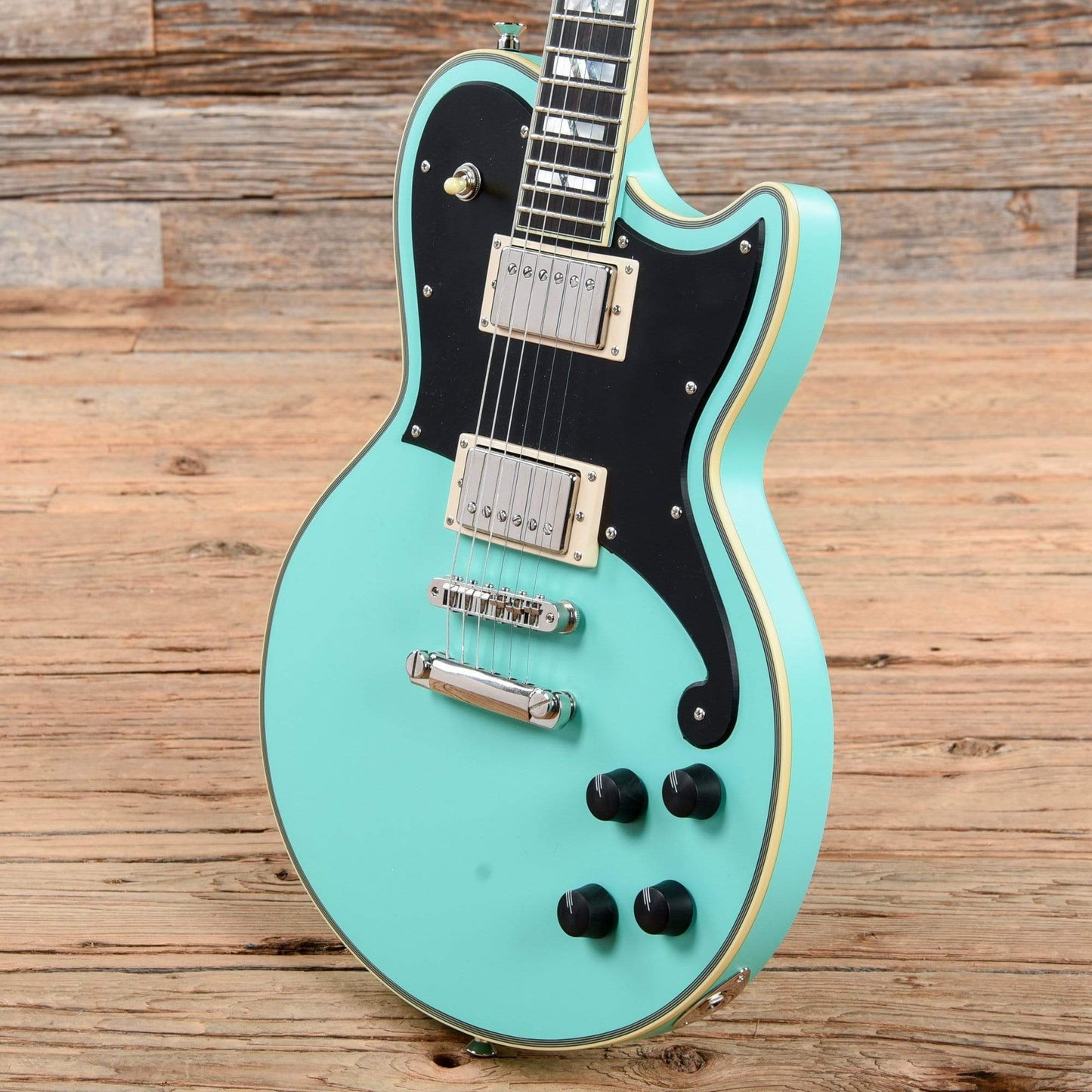 D'Angelico Deluxe Atlantic Single Cutaway HH with Stoptail Matte Surf Green 2020 Electric Guitars / Solid Body