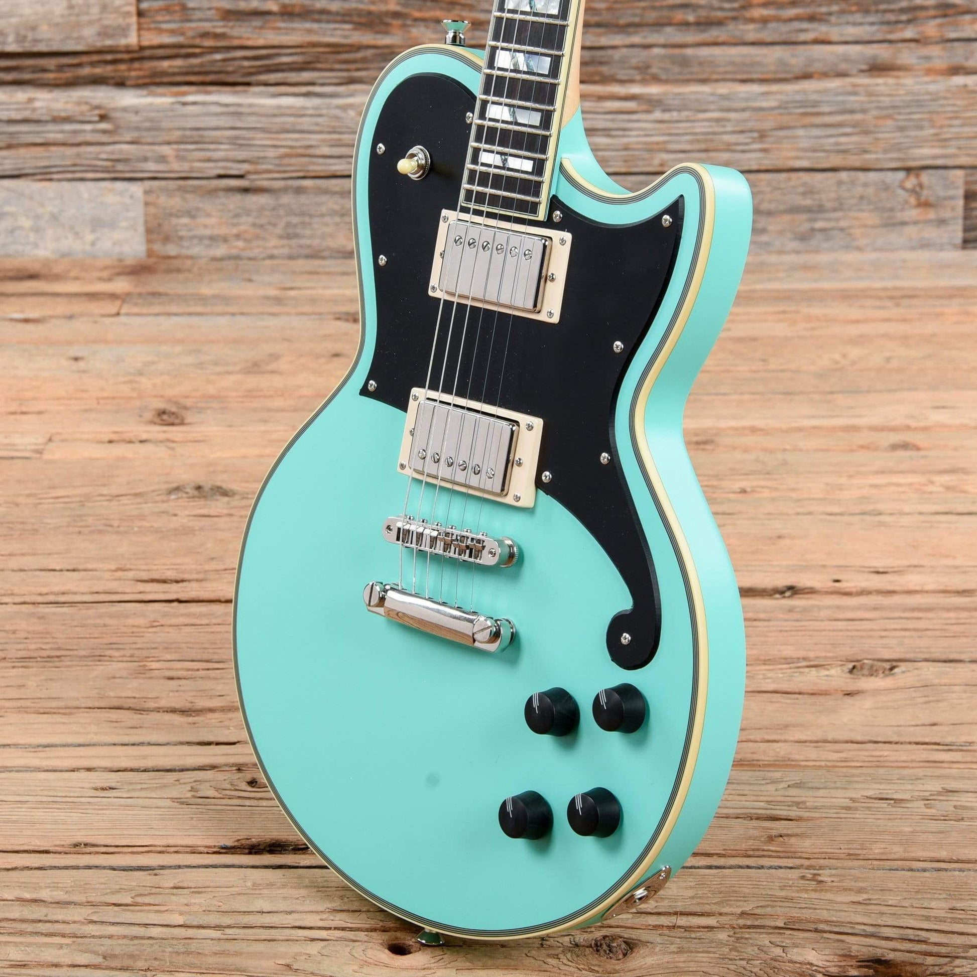 D'Angelico Deluxe Atlantic Single Cutaway HH with Stoptail Matte Surf Green 2020 Electric Guitars / Solid Body
