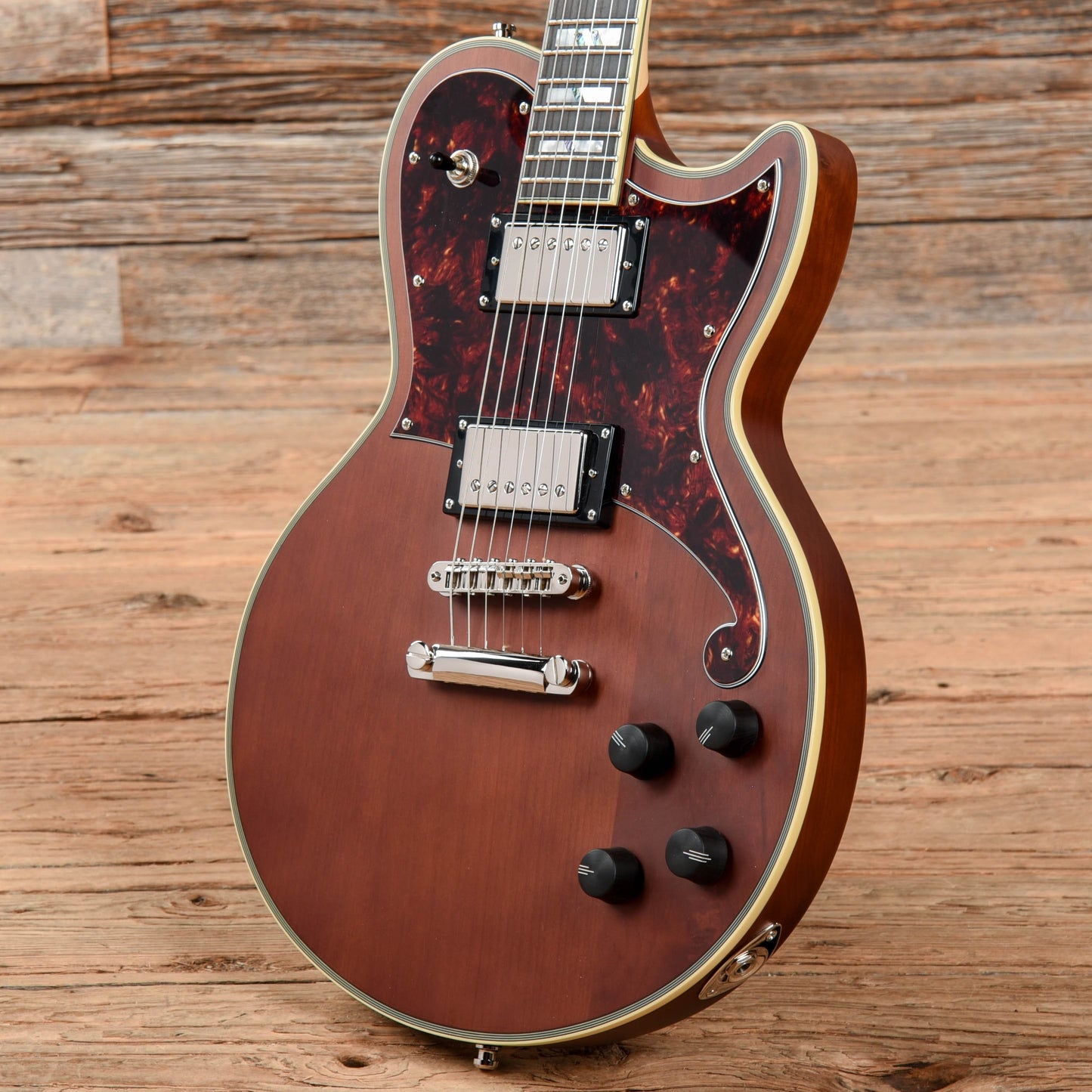 D'Angelico Deluxe Atlantic Single Cutaway HH with Stoptail Natural 2020 Electric Guitars / Solid Body