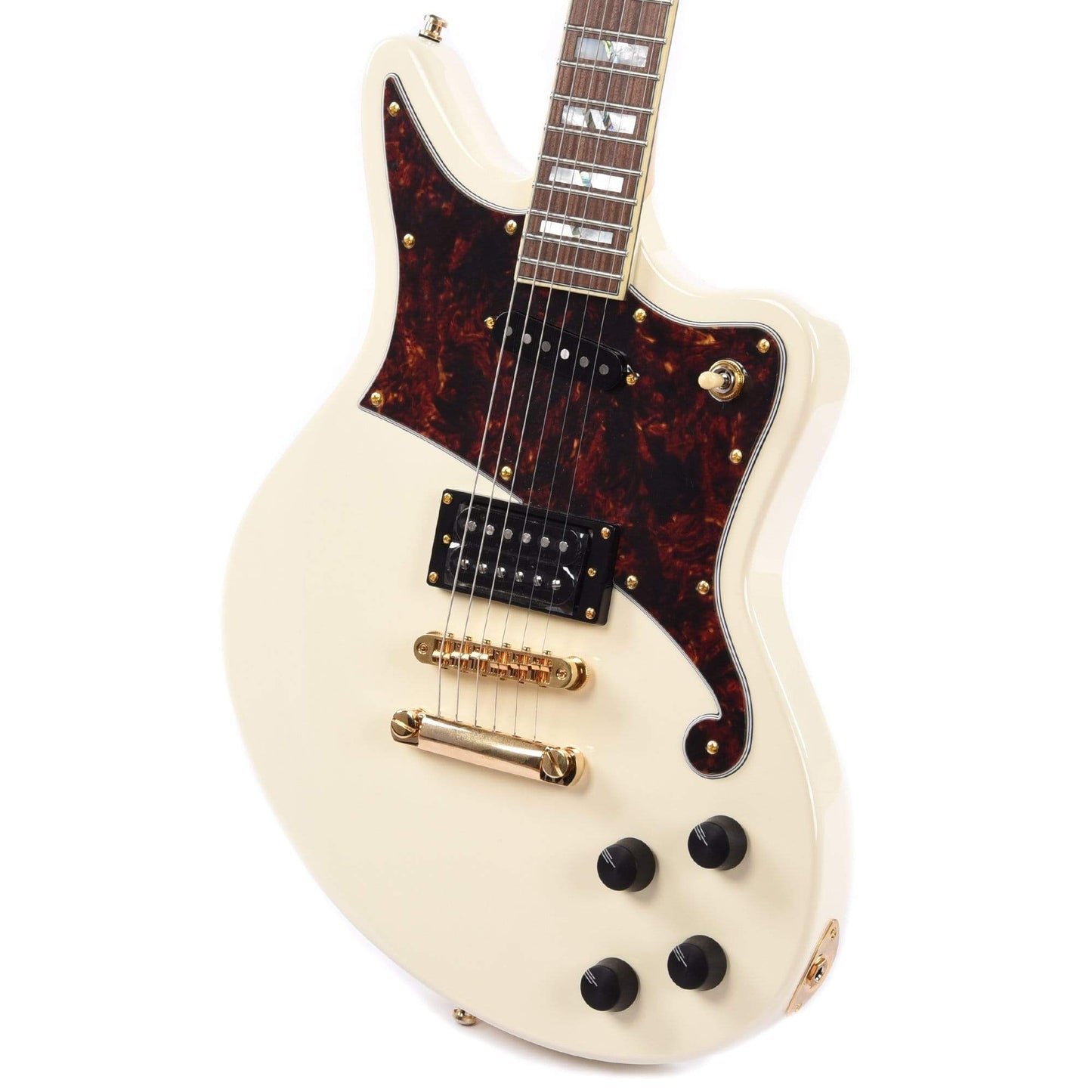D'Angelico Deluxe Bedford Vintage White w/Seymour Duncan '59/SC Electric Guitars / Solid Body