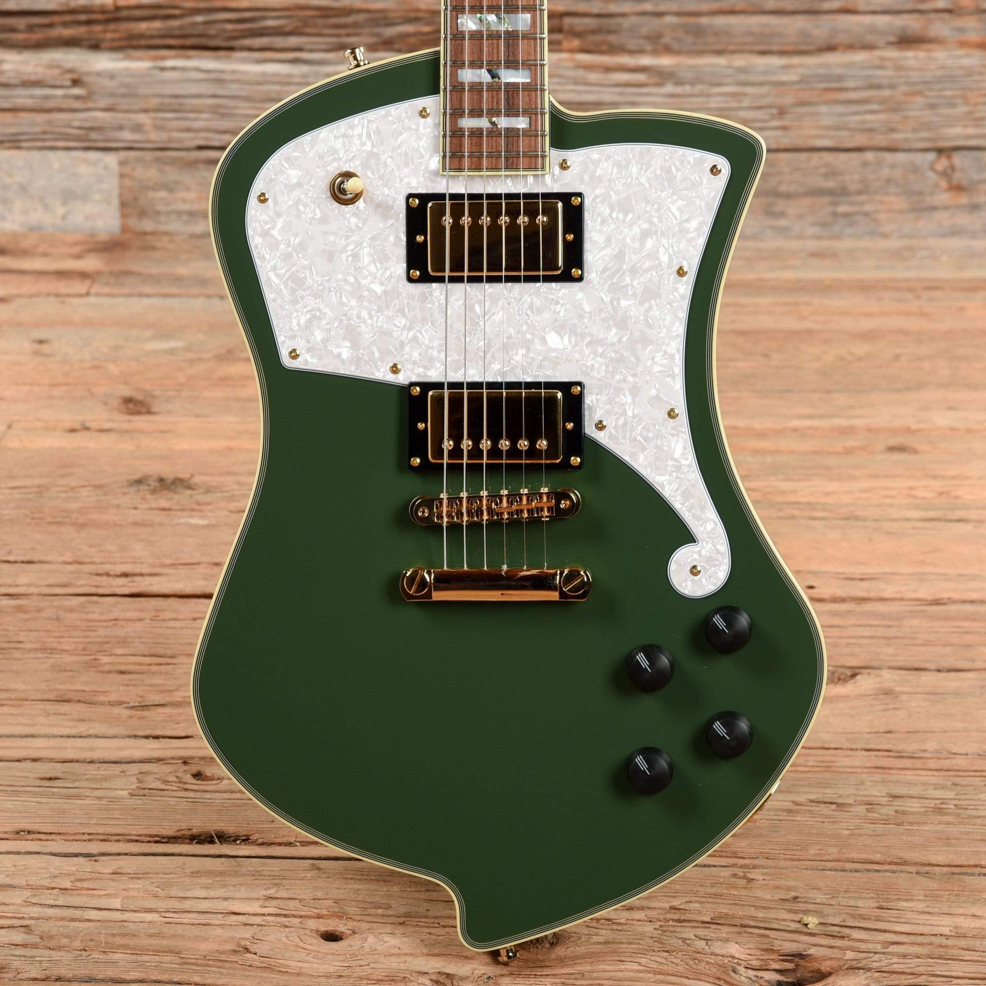 D'Angelico Deluxe Ludlow HH Hunter Green 2018 – Chicago Music Exchange