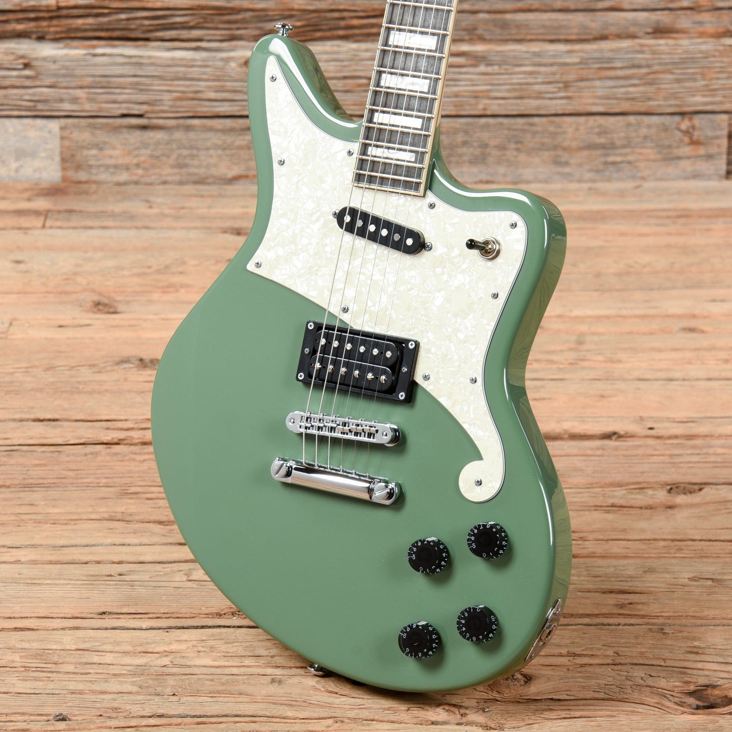 D'Angelico Premier Bedford Offset HS with Stoptail Army Green 2018 Electric Guitars / Solid Body