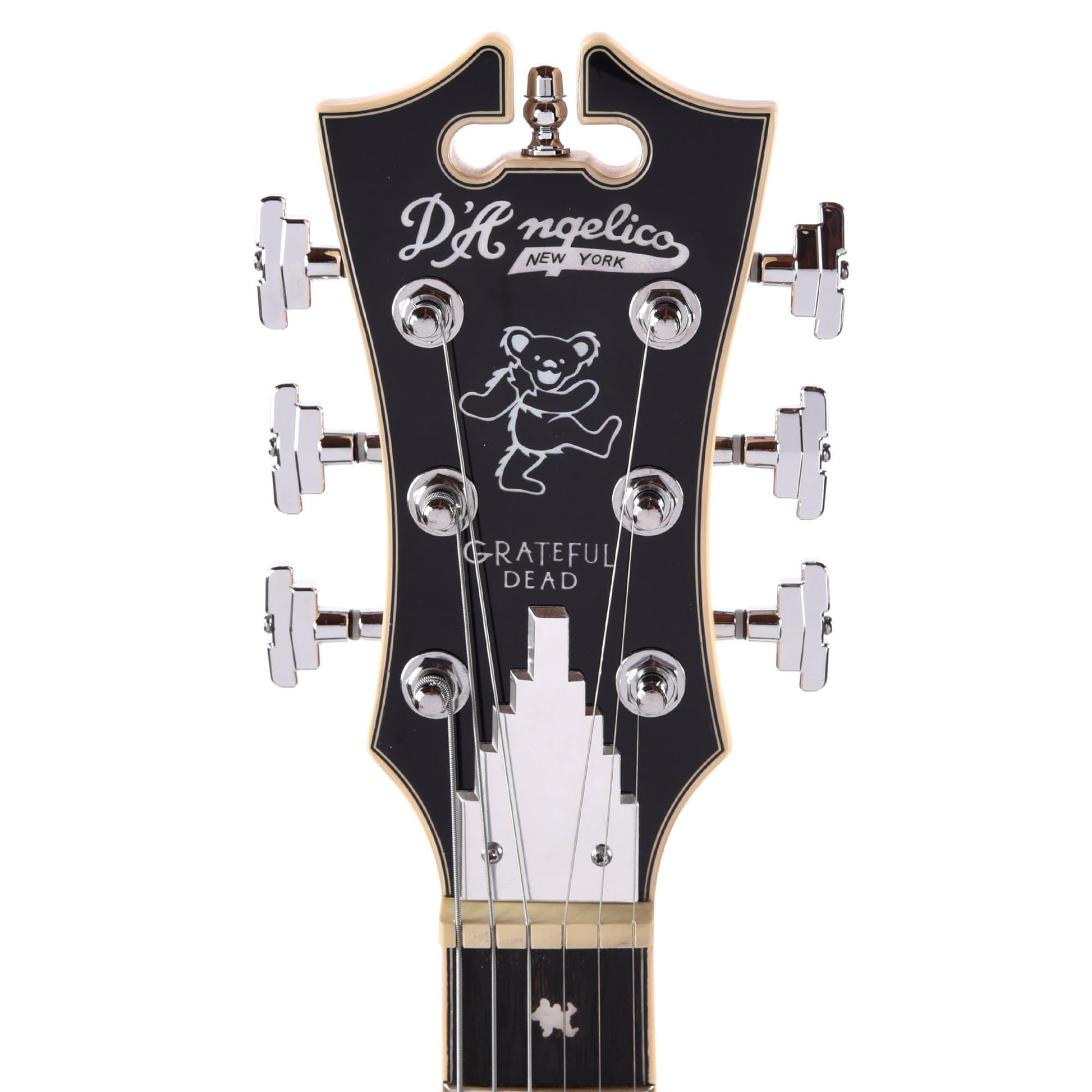 D'Angelico Premier Grateful Dead Bedford Antique White Electric Guitars / Solid Body