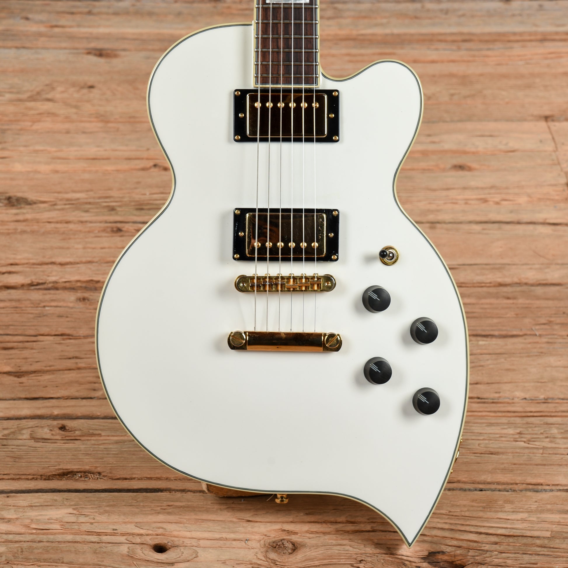 D'Angelico Teardrop White 2016 Electric Guitars / Solid Body