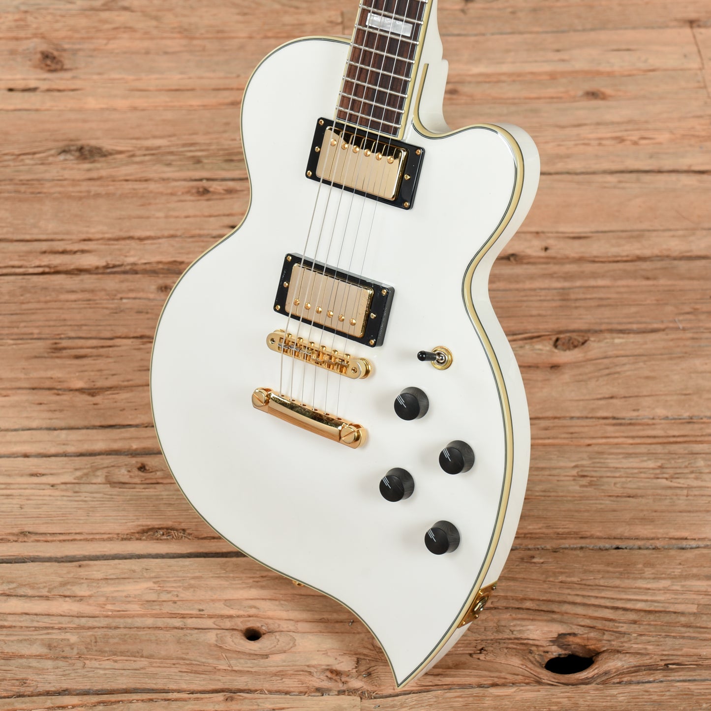 D'Angelico Teardrop White 2016 Electric Guitars / Solid Body