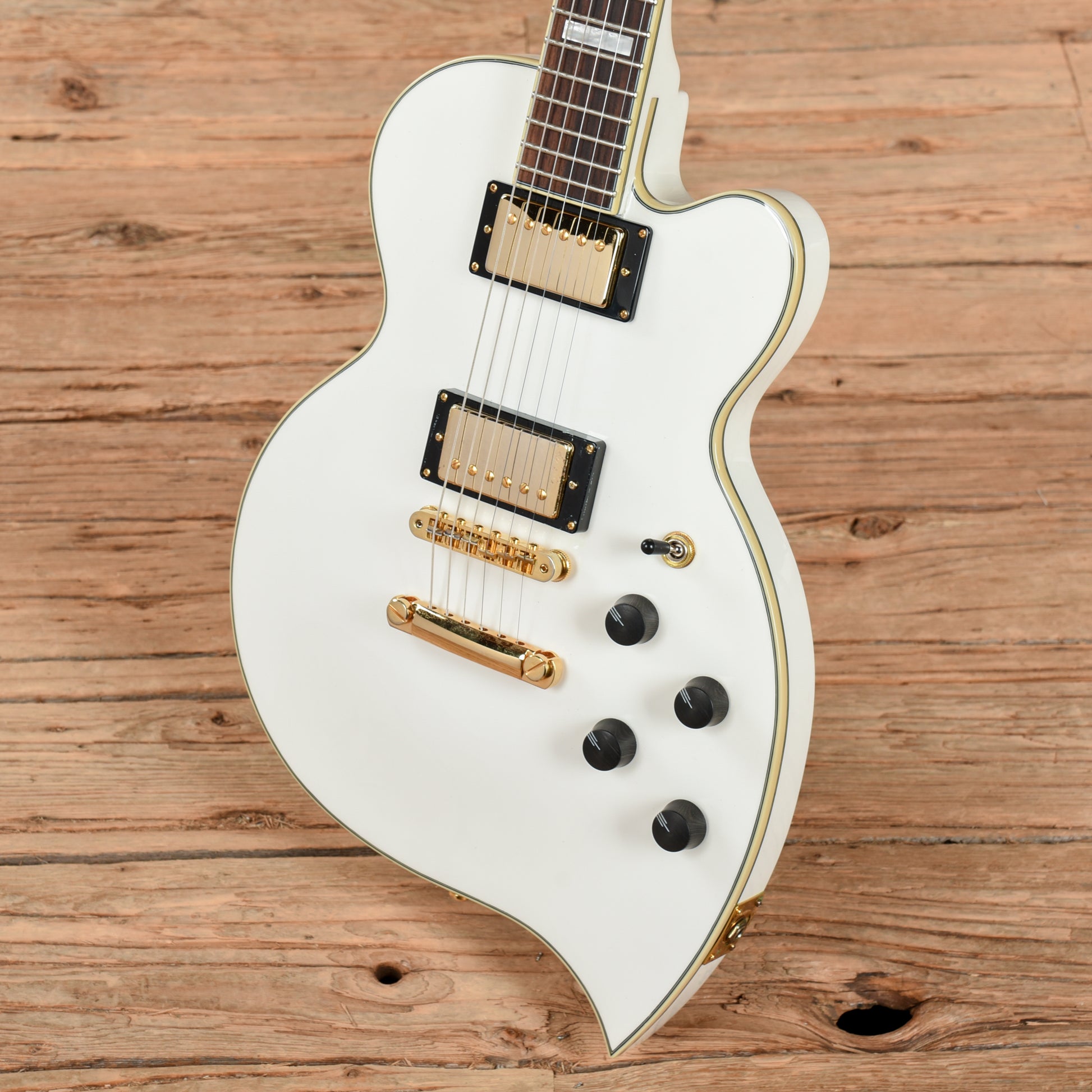 D'Angelico Teardrop White 2016 Electric Guitars / Solid Body
