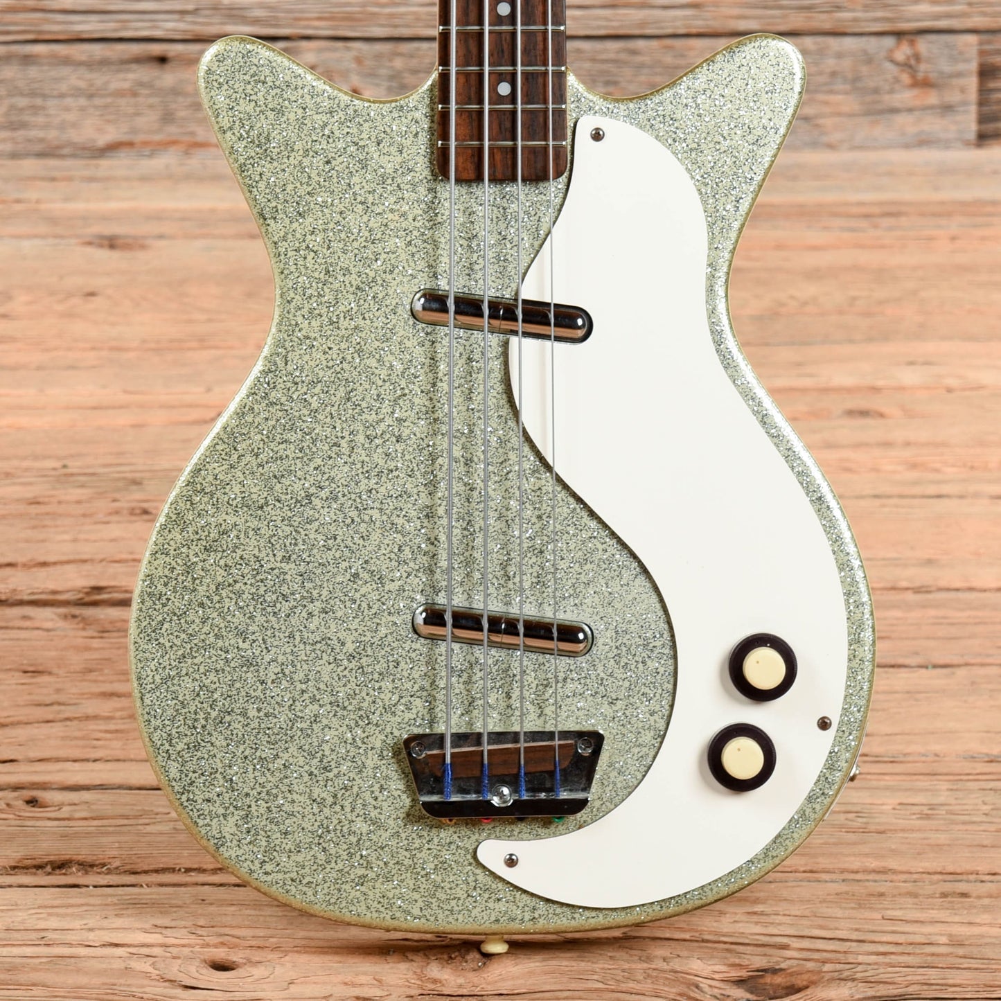 Danelectro DC Bass Silver Sparkle 2003 Bass Guitars / 4-String