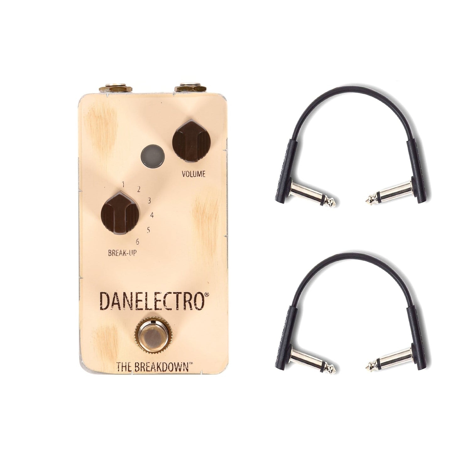 Danelectro Breakdown Overdrive w/RockBoard Flat Patch Cables Bundle Effects and Pedals / Overdrive and Boost