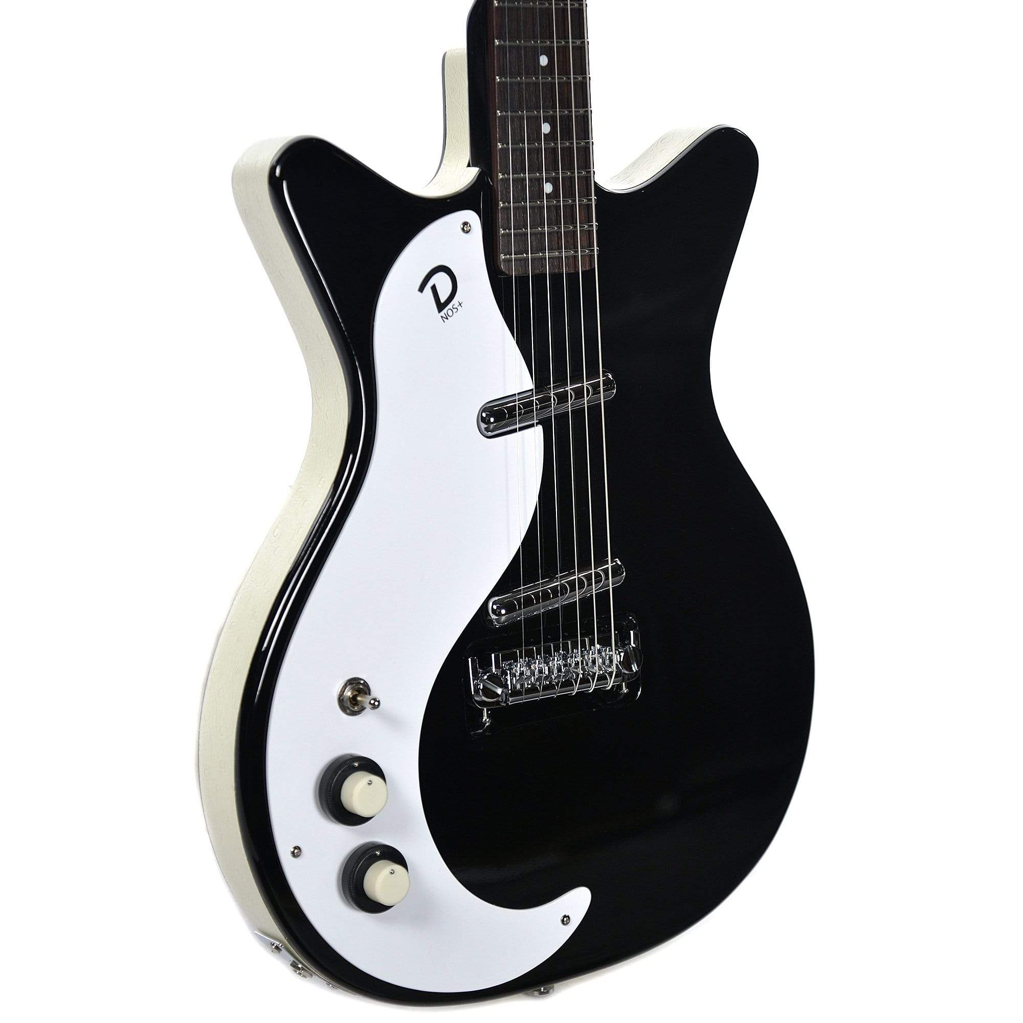 Danelectro '59M NOS Plus Double Cutaway Black LEFTY Electric Guitars / Left-Handed