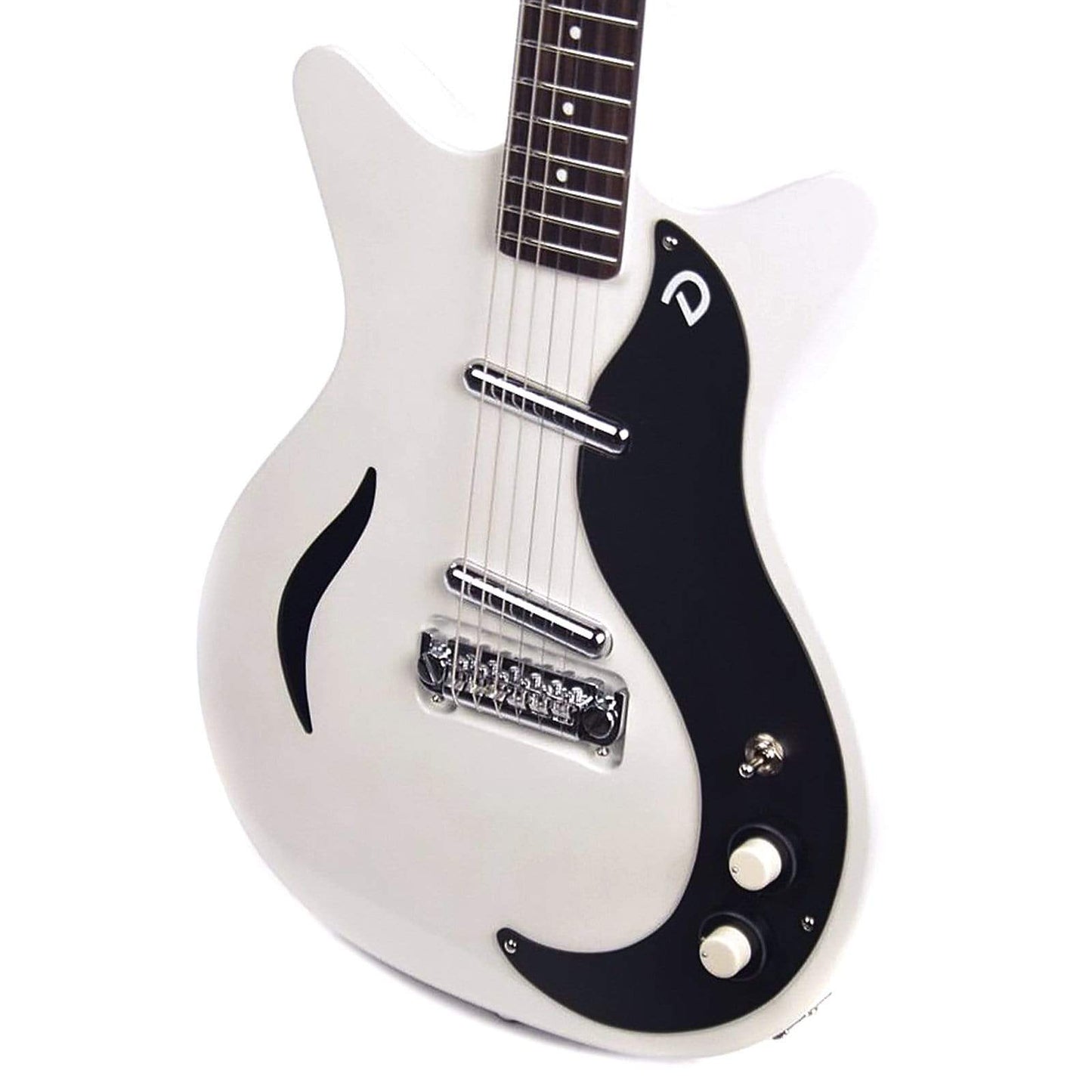 Danelectro 59M Spruce White Pearl/Black Electric Guitars / Semi-Hollow