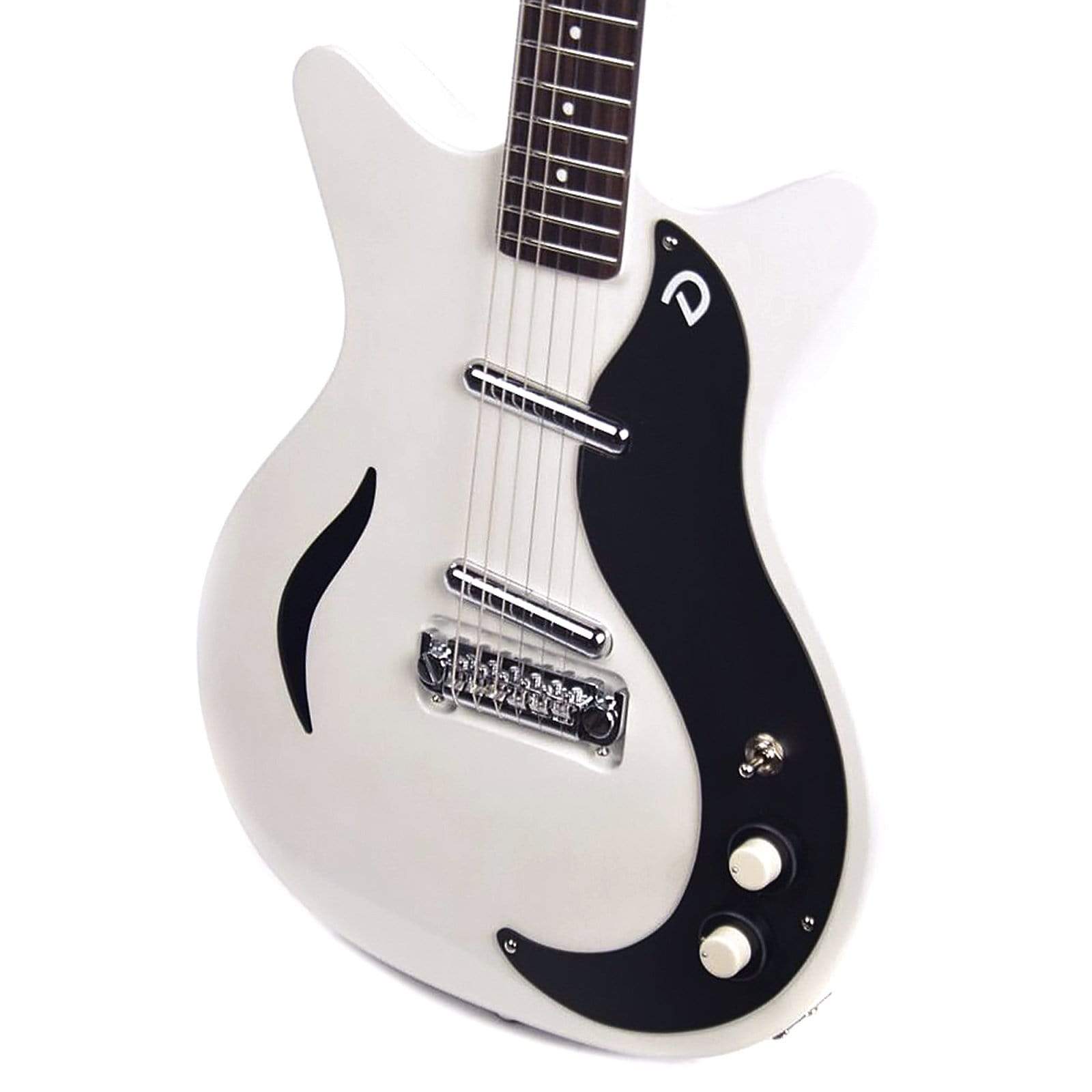 Danelectro 59M Spruce White Pearl/Black Electric Guitars / Semi-Hollow