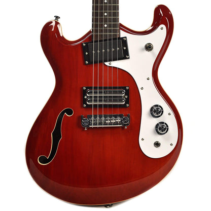 Danelectro D66 Transparent Red Electric Guitars / Semi-Hollow