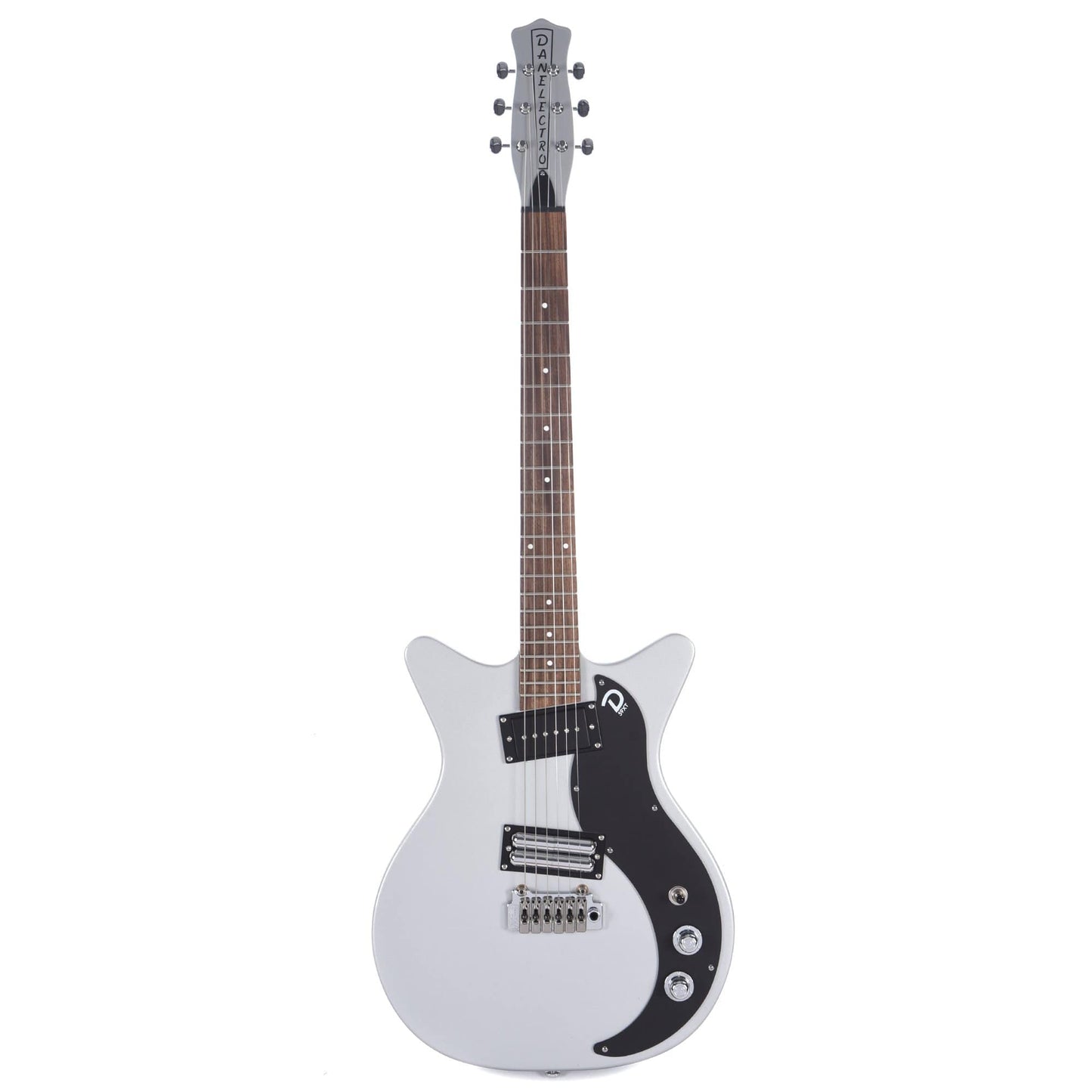 Danelectro '59XT Silver w/Lipstick Humbucker & Tremolo Electric Guitars / Solid Body