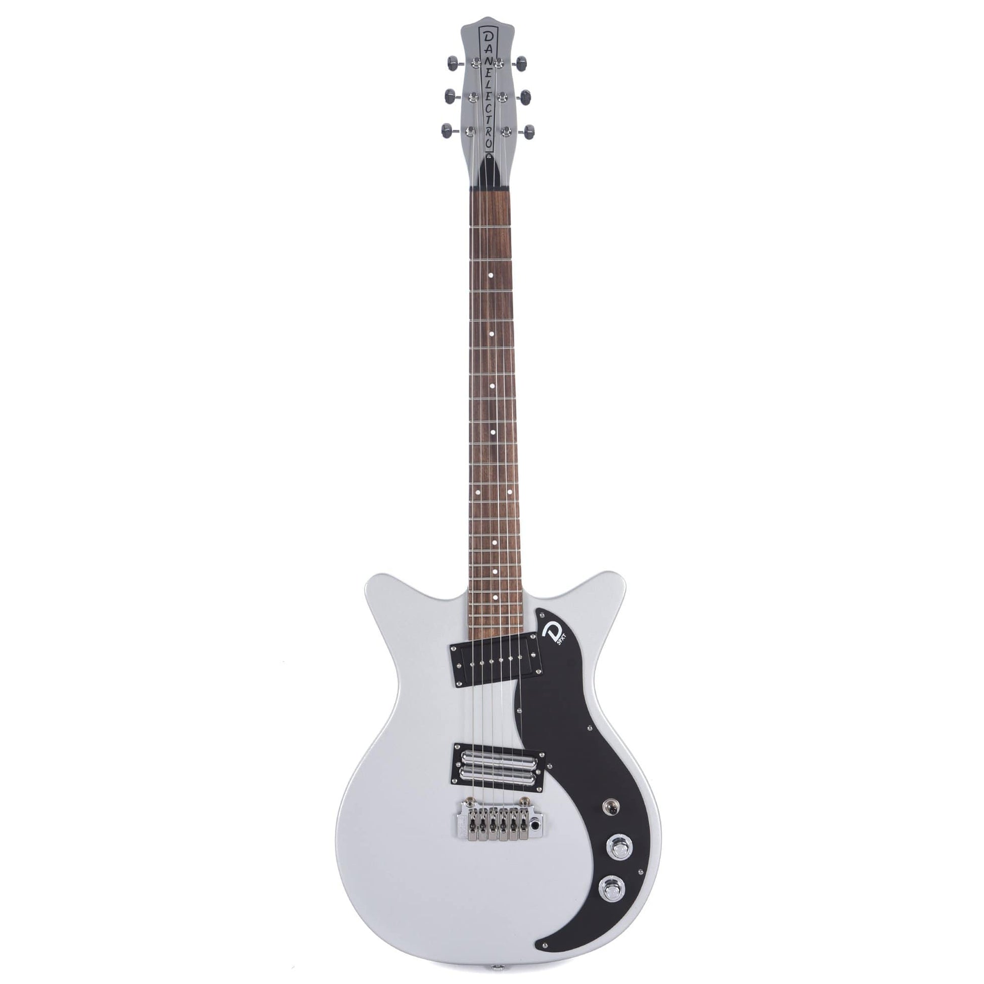 Danelectro '59XT Silver w/Lipstick Humbucker & Tremolo Electric Guitars / Solid Body