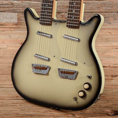 Danelectro Doubleneck 6/6 Standard Baritone Blackburst Electric Guitars / Solid Body