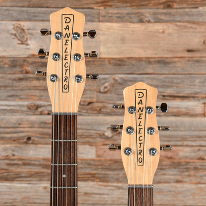 Danelectro Doubleneck 6/6 Standard Baritone Blackburst Electric Guitars / Solid Body