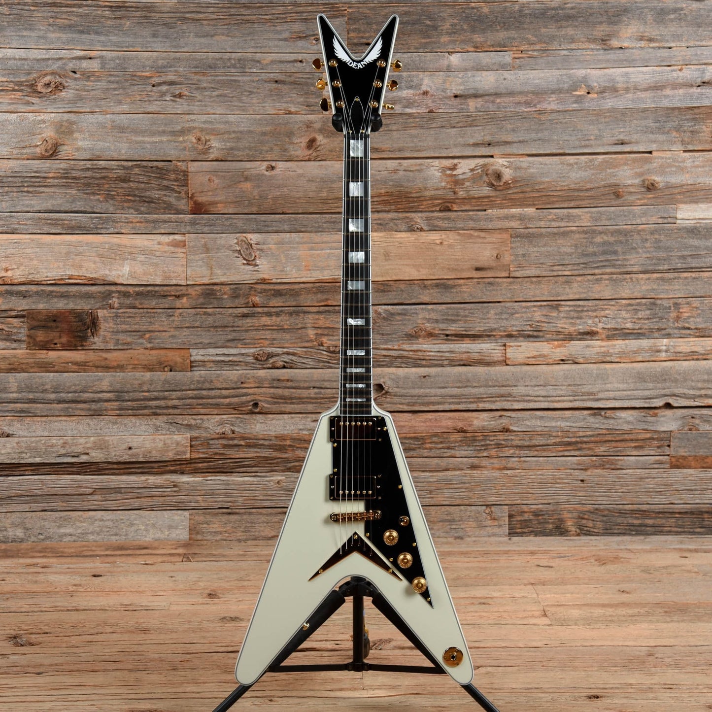 Dean Guitars Christian Martucci V Vintage White 2019 Electric Guitars / Solid Body