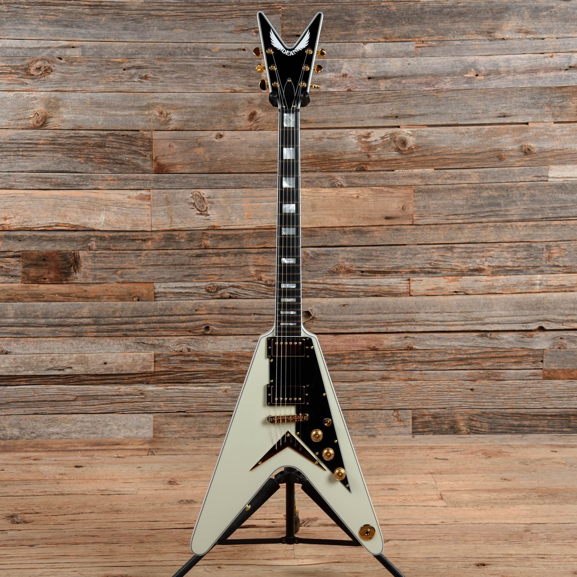 Dean Guitars Christian Martucci V Vintage White 2019 Electric Guitars / Solid Body