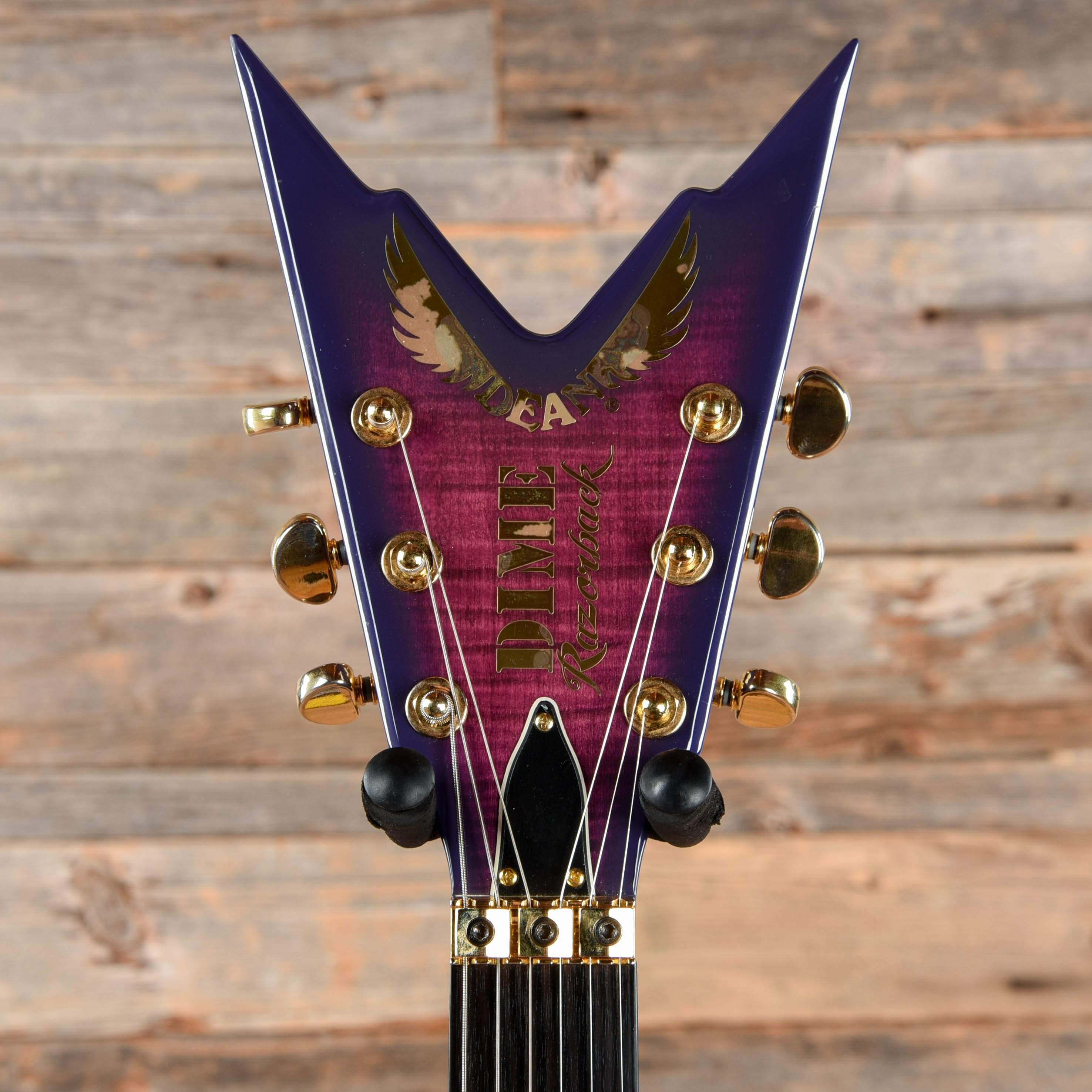 Dean Razorback Razor Dean Guitars Custom Run Razorback Blacktooth Grin – Chicago Music Exchange