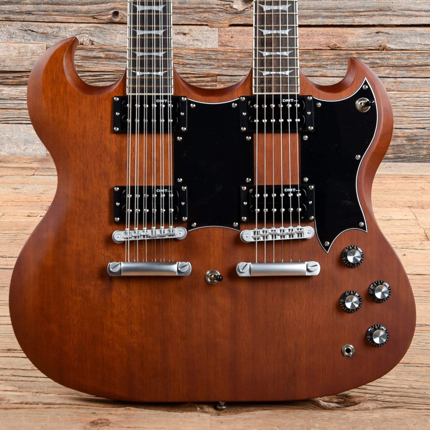 Dean Guitars Gran Sport Double Neck Worn Brown Electric Guitars / Solid Body