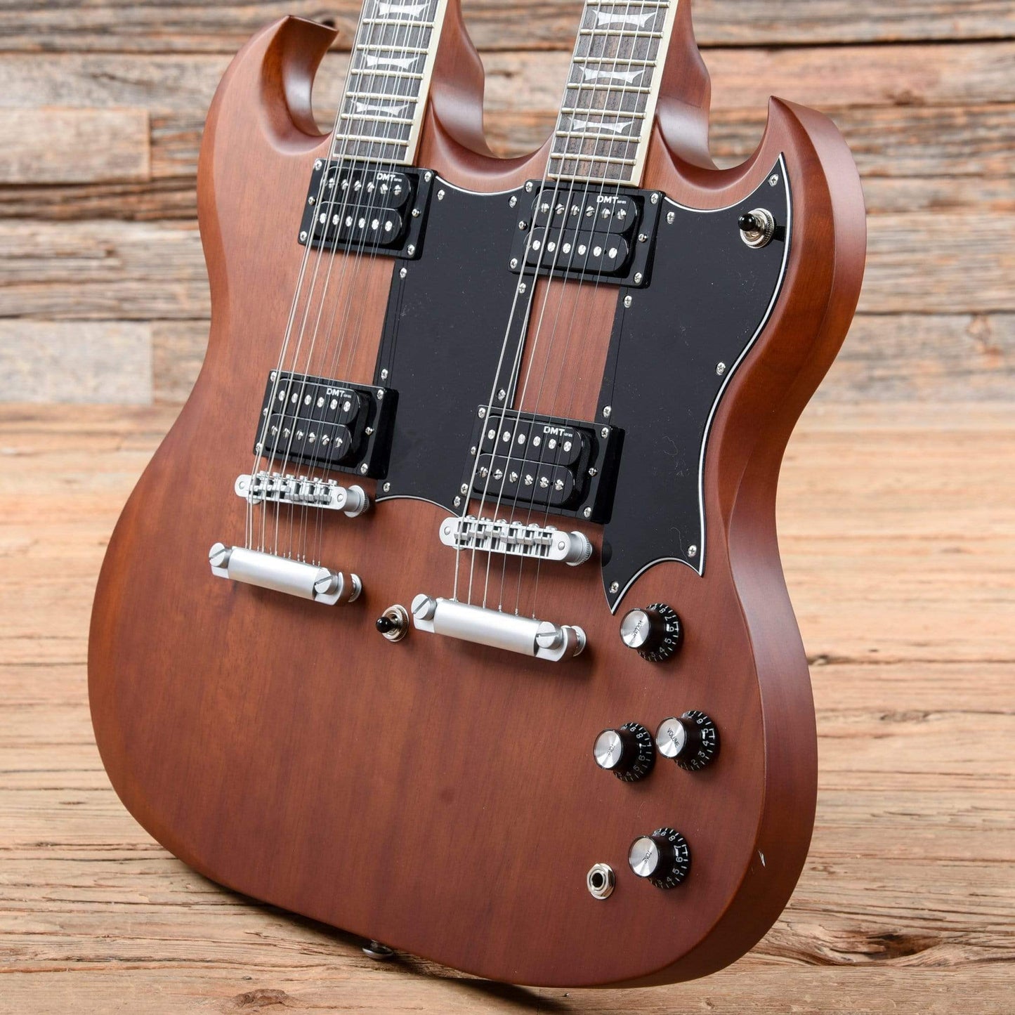 Dean Guitars Gran Sport Double Neck Worn Brown Electric Guitars / Solid Body