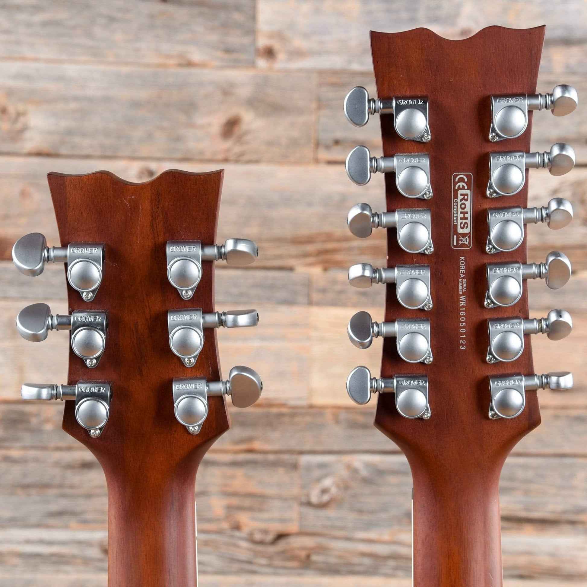 Dean Guitars Gran Sport Double Neck Worn Brown Electric Guitars / Solid Body