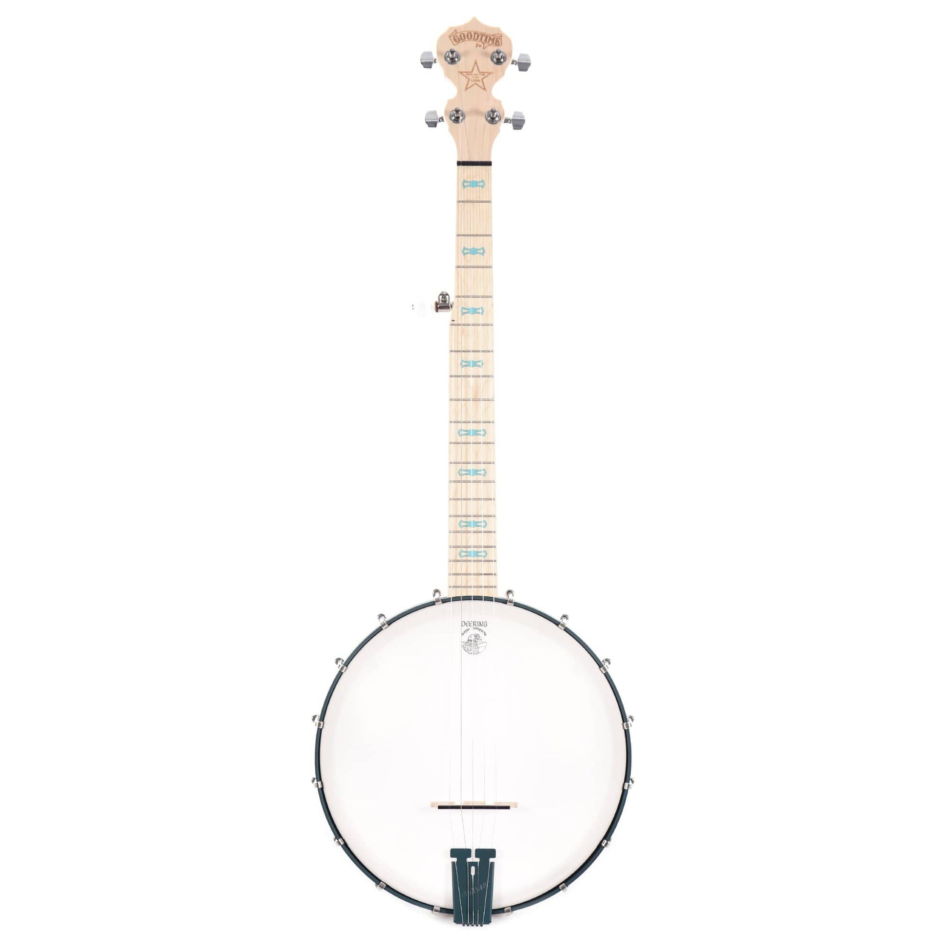 Deering Goodtime Jr. 5-String Openback Banjo Seawater Teal Folk Instruments / Banjos