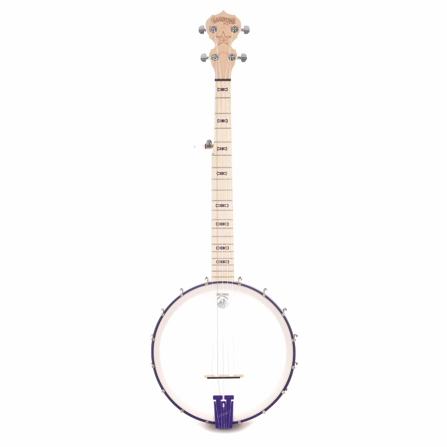 Deering Goodtime Jr. 5-String Openback Banjo Sinbad Purple Folk Instruments / Banjos