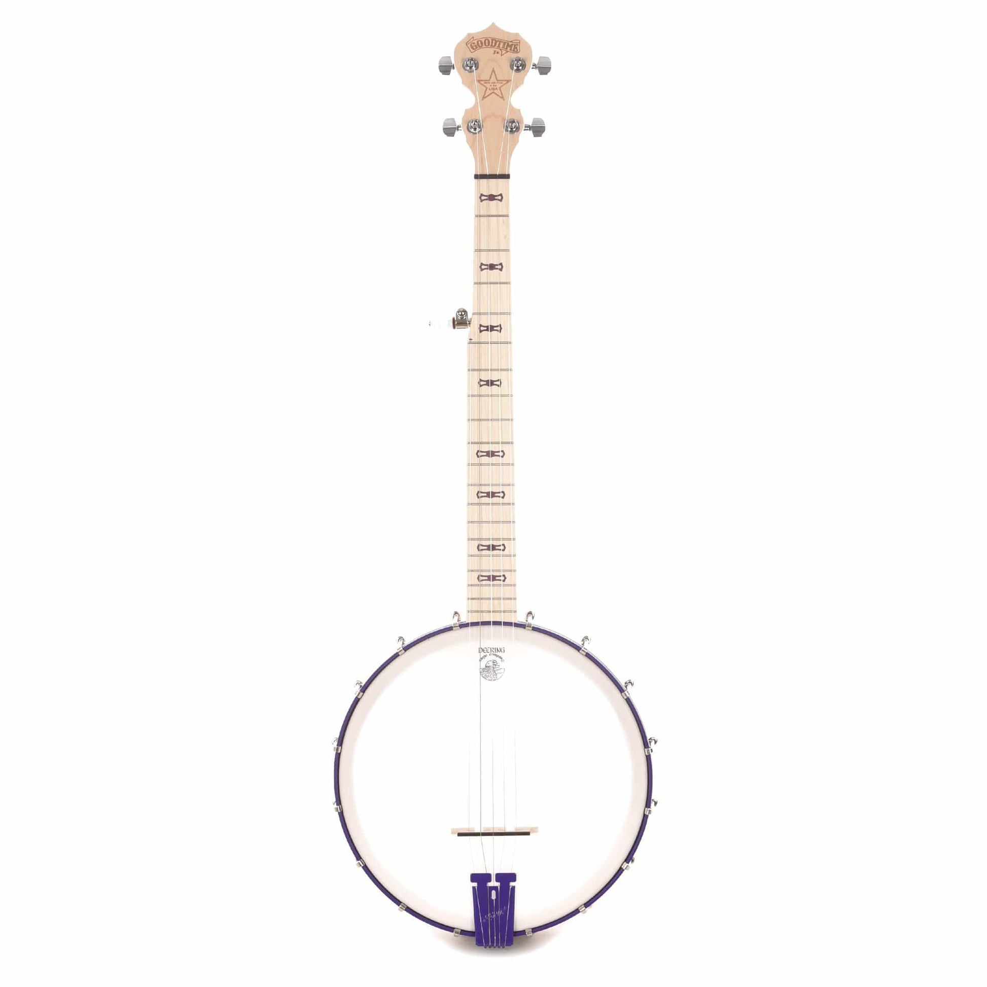 Deering Goodtime Jr. 5-String Openback Banjo Sinbad Purple Folk Instruments / Banjos