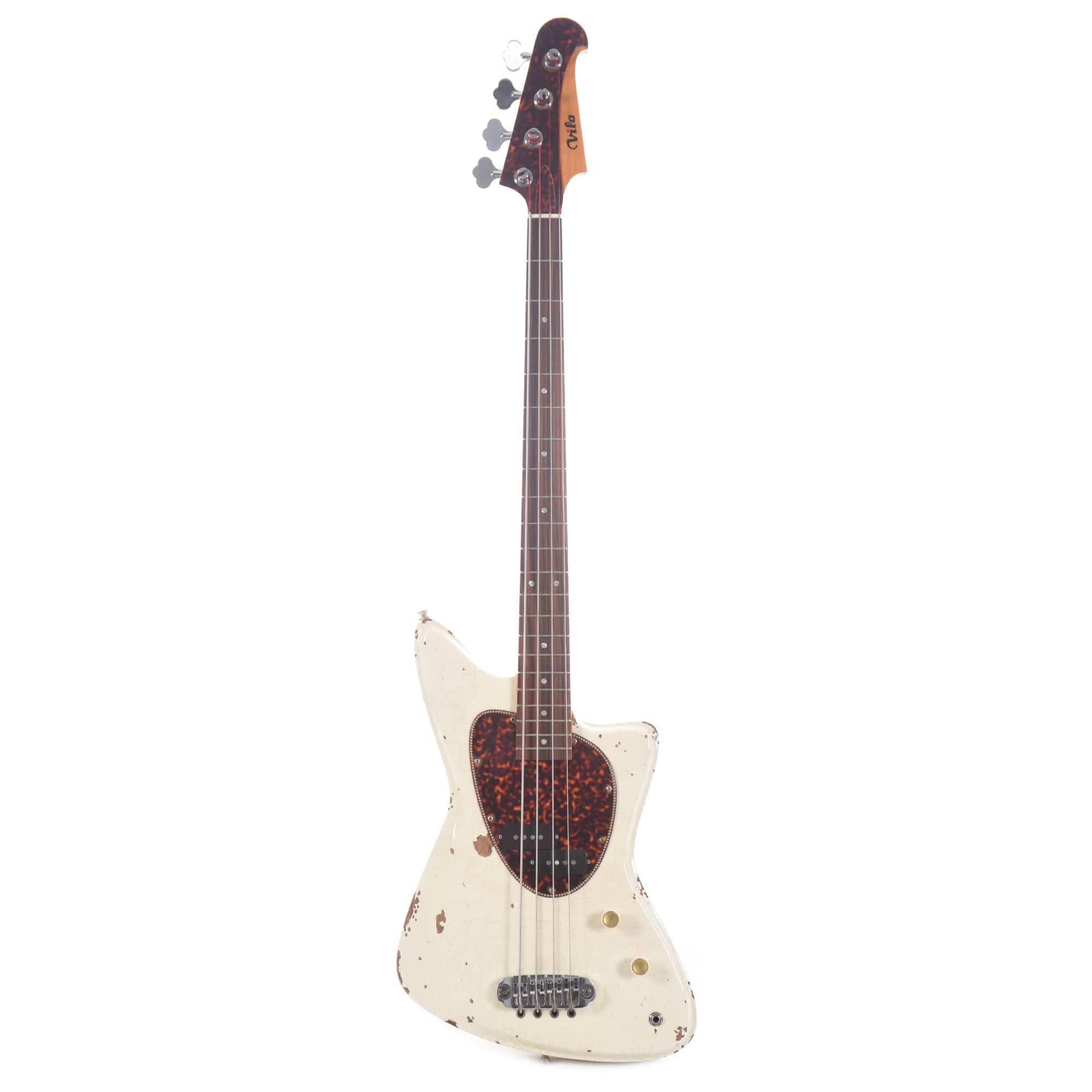 Diego Vila Austral Brando Bass Relic Polaris White Bass Guitars / 4-String