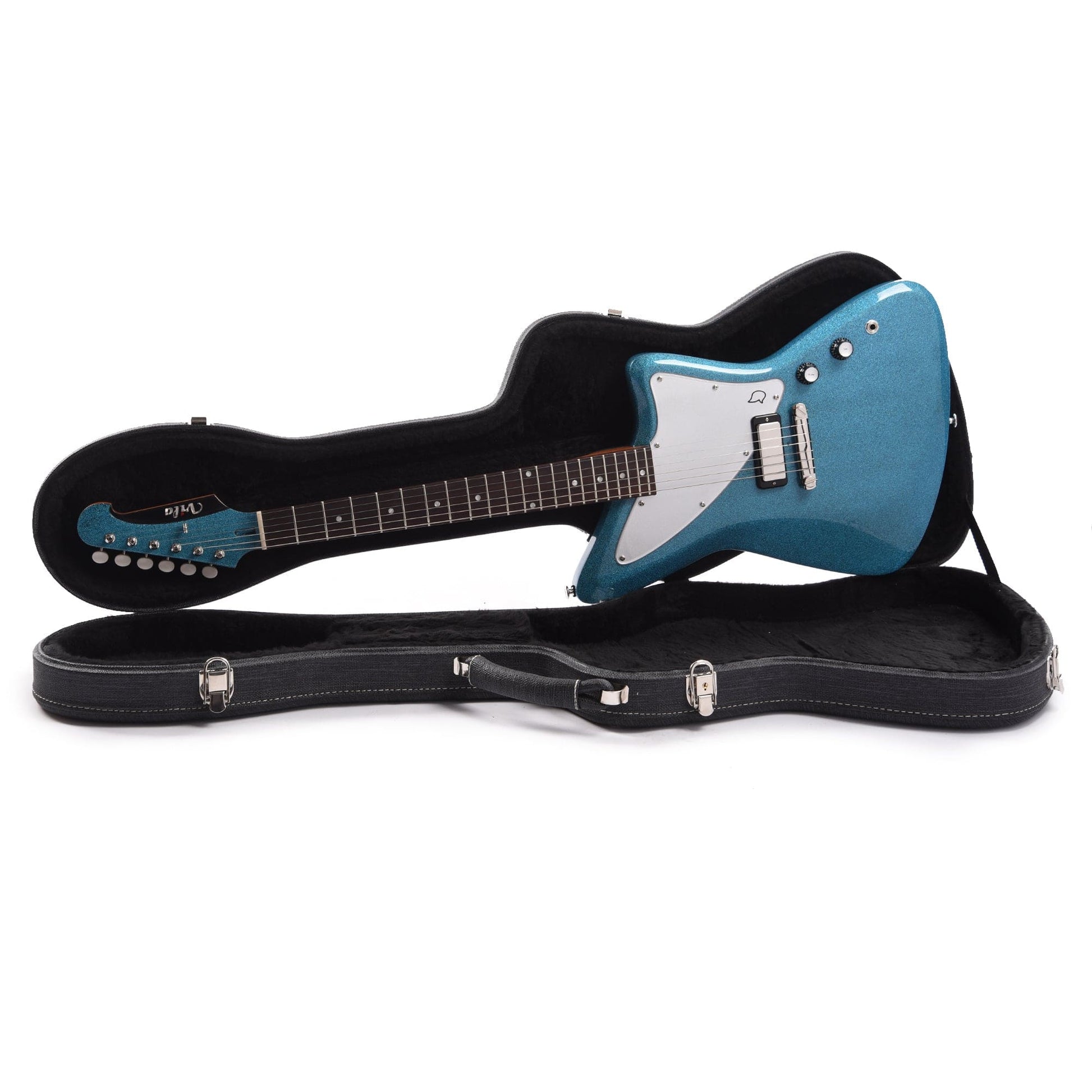 Diego Vila Austral Joan B Sparkle Ocean Blue Holographic w/Mini Humbucker Electric Guitars / Solid Body