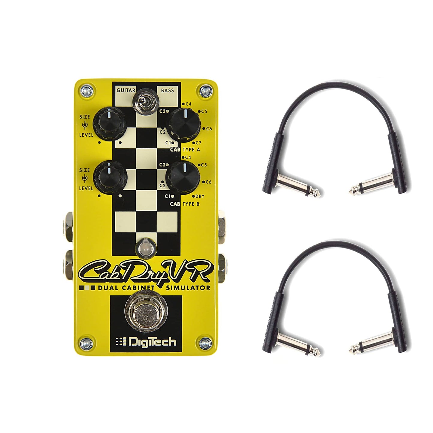 Digitech CabDryVR Dual Cabinet Simulator w/RockBoard Flat Patch Cables Bundle Effects and Pedals / Amp Modeling