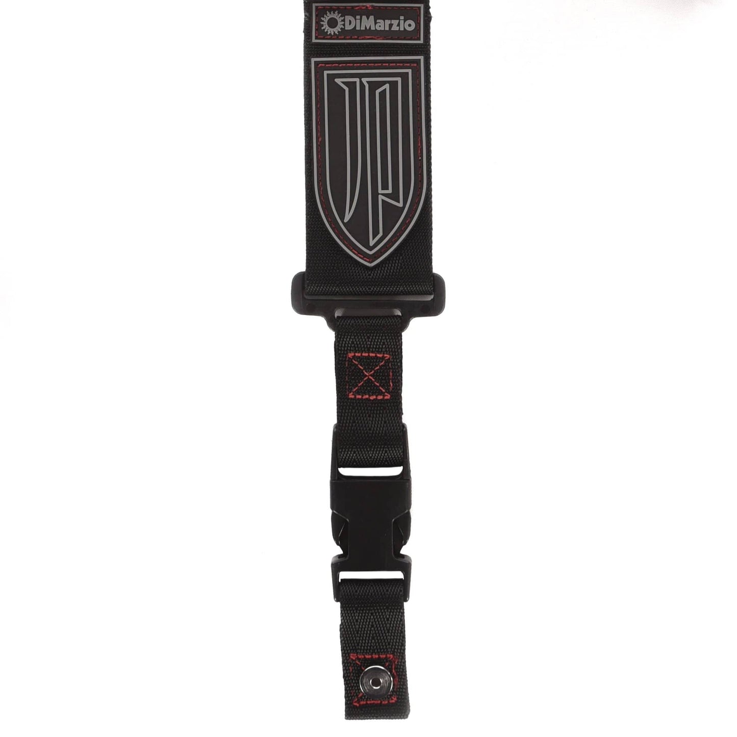 DiMarzio John Petrucci ClipLock Quick Release Guitar Strap 2-Inch Black w/Red Stitching Accessories / Straps