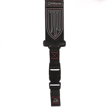 DiMarzio John Petrucci ClipLock Quick Release Guitar Strap 2-Inch Black w/Red Stitching Accessories / Straps