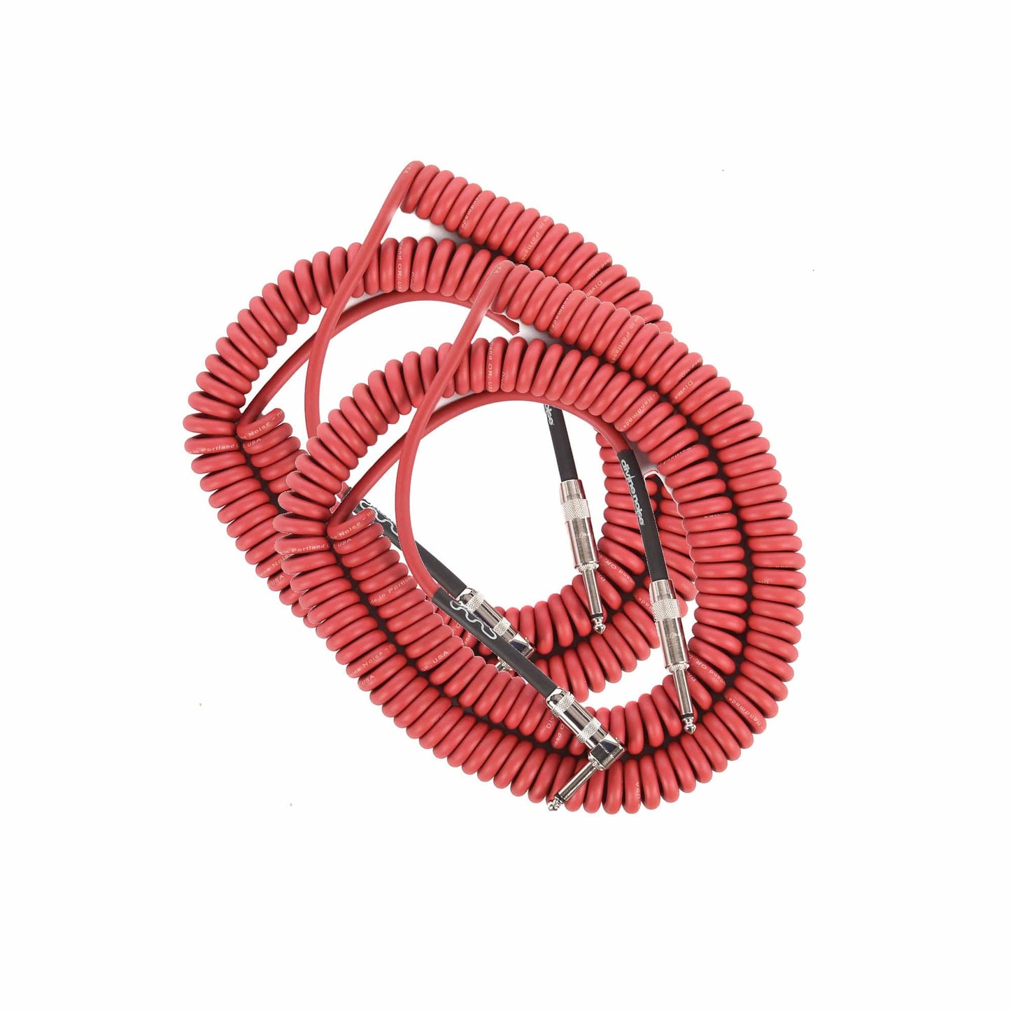 Divine Noise Curly Cable Red 30' Straight/Right Angle 2 Pack Bundle Accessories / Cables